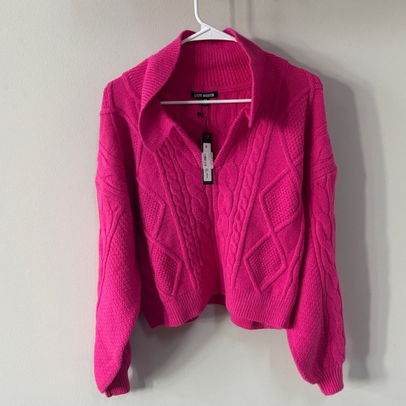 Steve Madden Sweaters - Steve Madden Fushia Cay Sweater
